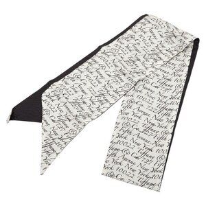 Tiffany & Co Scarf Ribbon White Black Silk